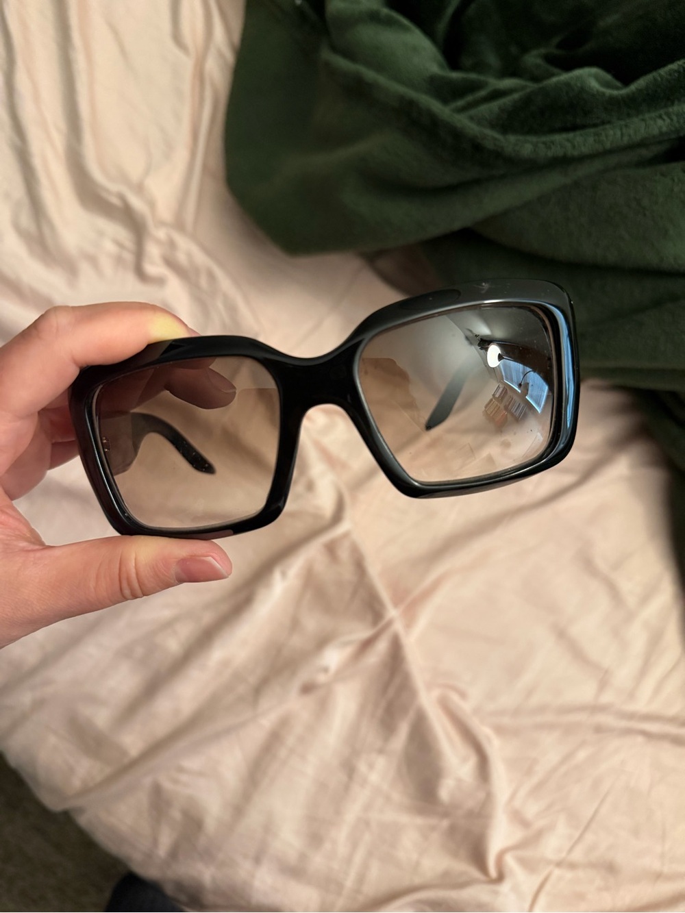 Classic CHRISTIAN DIOR Black Oversized Women's Sunglasses